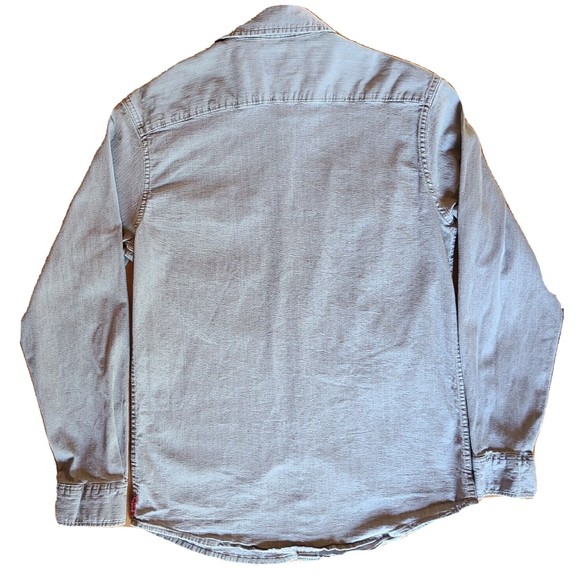Wrangler Men's M Denim Shirt Long Sleeve, Two-Pocket, Snap w/Button Collar - Picture 2 of 7